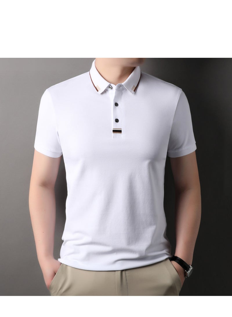 Men's Pure Cotton Short Sleeved T-shirt Casual POLO Shirt