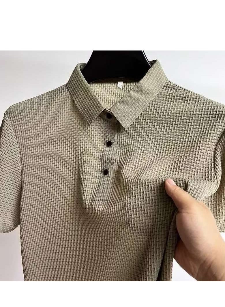 Men's Pure Cotton Short Sleeved T-shirt Casual POLO Shirt