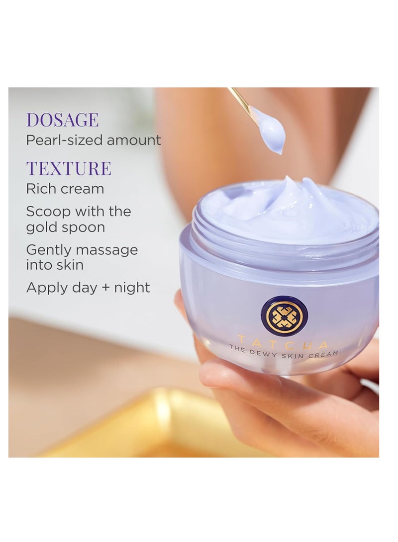 TATCHA The Dewy Skin Cream | Rich Face Cream to Hydrate, Plump and Protect Dry and Combo Skin, 50 ml | 1.7 oz