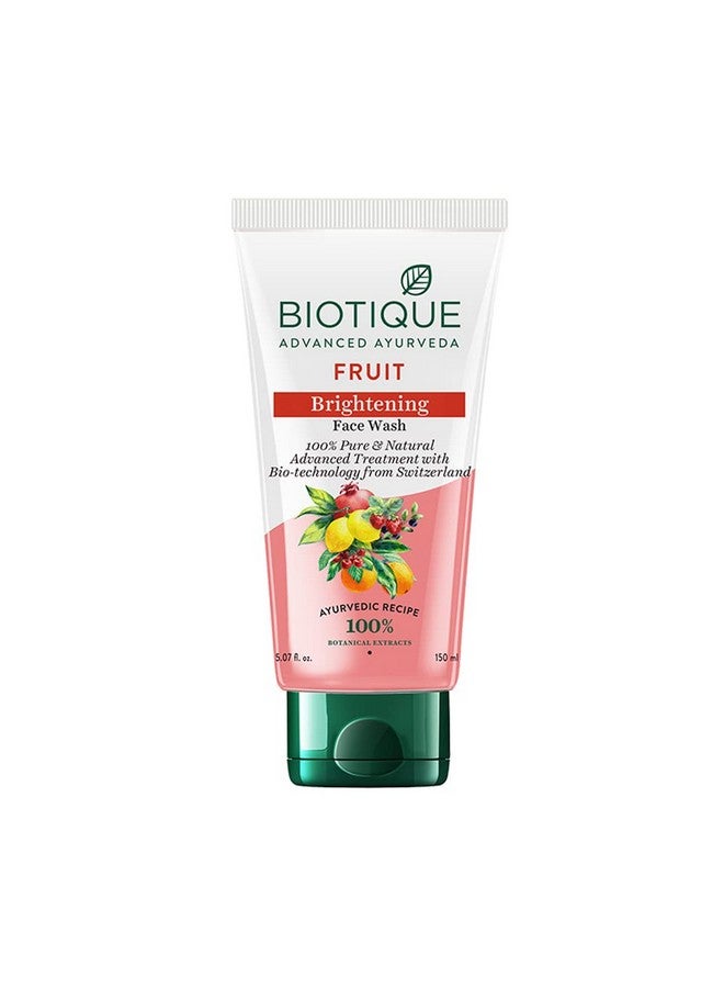 Fruit Brightening Face Wash Ayurvedic And Organically Pure Advanced Swiss Technology 100% Botanical Extracts Suitable For All Skin Types 150Ml