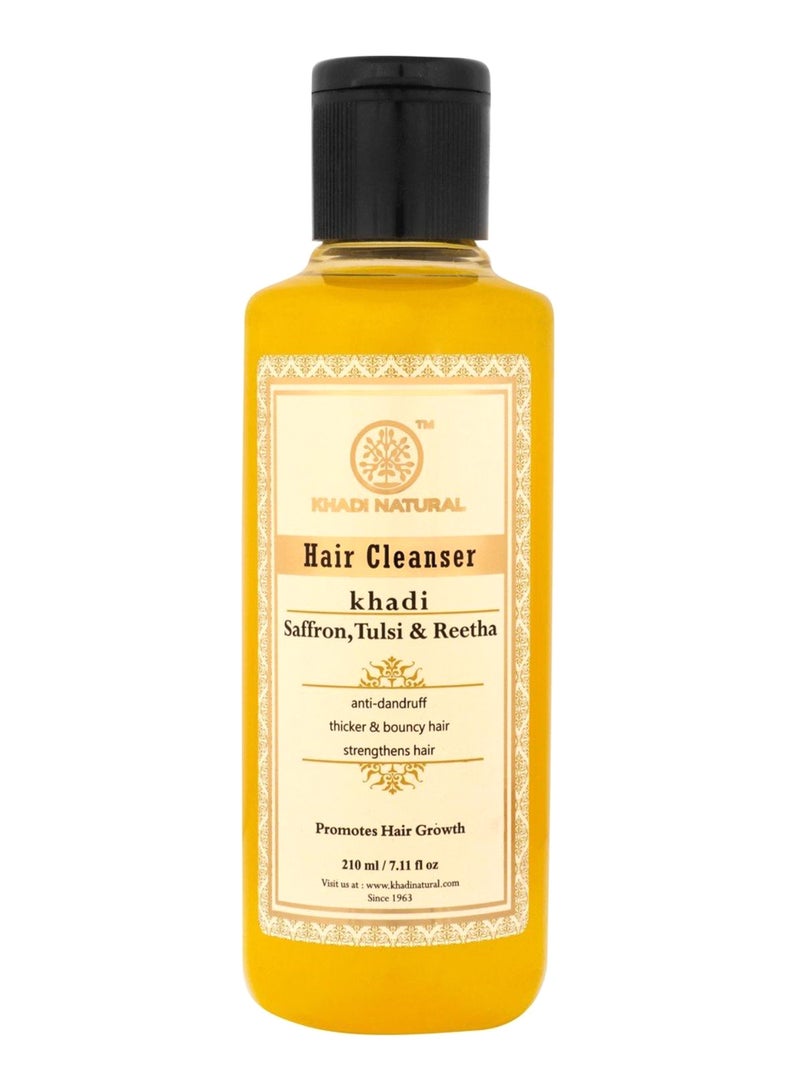 Saffron Tulsi And Reetha Hair Cleanser Shampoo Yellow 210ml