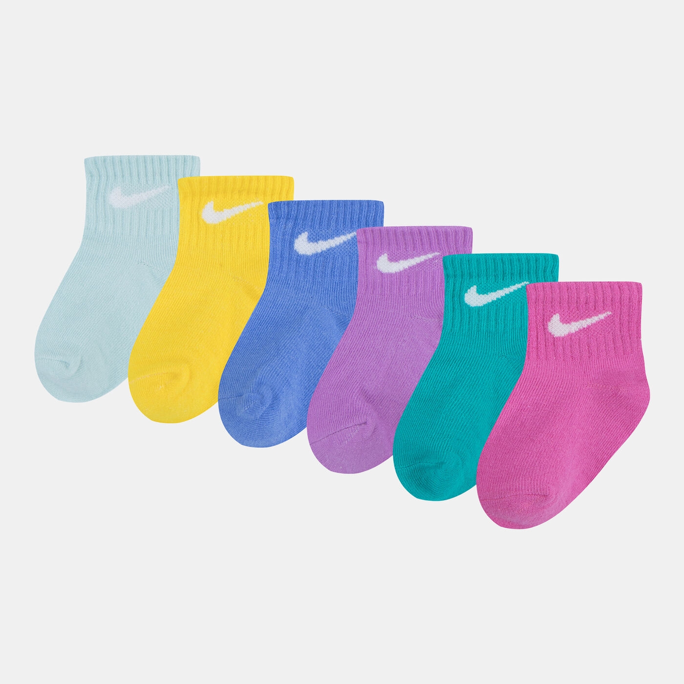 Kids' Swoosh Ankle Socks (6 Pairs)