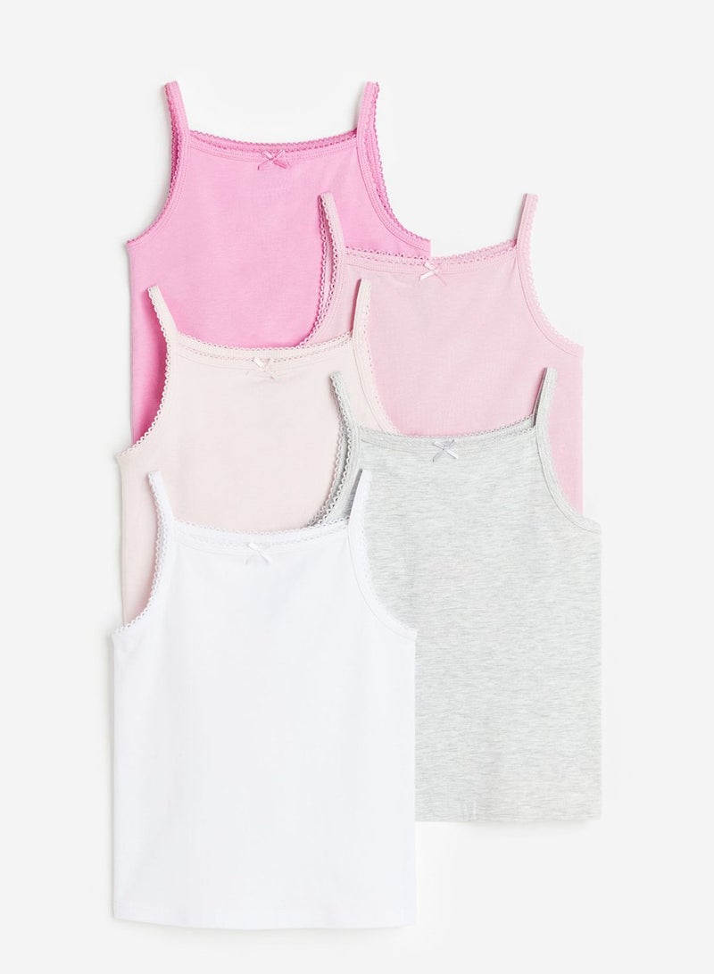 Kids 5-Pack Jersey Vest Tops