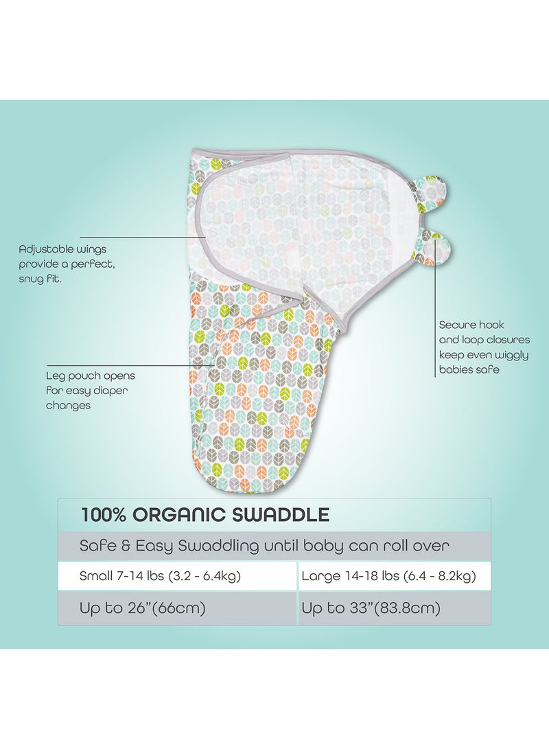 Organic Cotton Baby Swaddler Pack Of 2