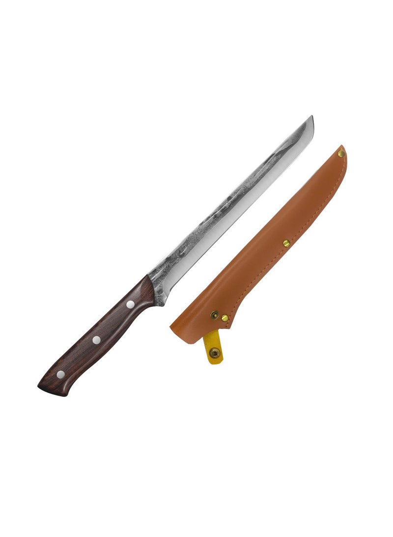 Slicing Knife / Ham Knife Stainless Steel Ergonomic Wood Handle