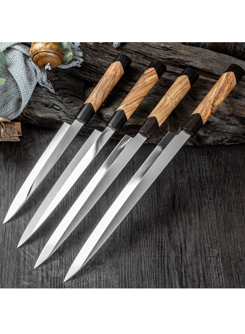 Ungsten Alloy Kitchen Chef Knife,Sashimi Knife Chef's Meat Cutting Knife Stainless Steel Salmon Knife Slicing Knife