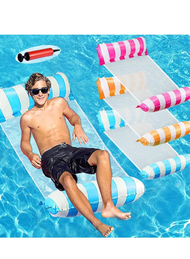 Pool Floats, 3 Pack Swimming Pool Floats 4-in-1 Adults Pool Float & Water Hammock, Multi-Purpose, Inflatable Pool Floats for Adults(3Packs)