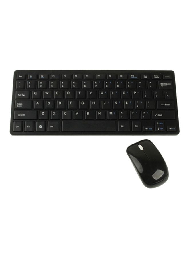 Wireless Mini Mouse And Ultra Slim Keyboard Combo Kit Black