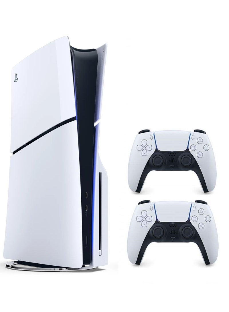 PlayStation 5 Slim Disc Console Ksa version With Extra Controller White