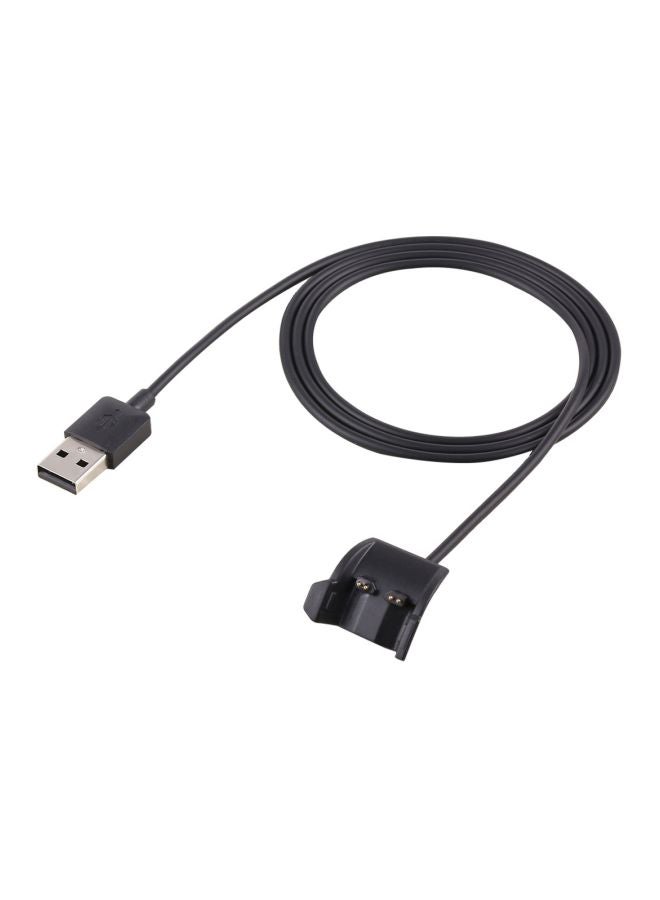 USB Charging Cable For Garmin Vivosmart HR 1meter Black/Silver