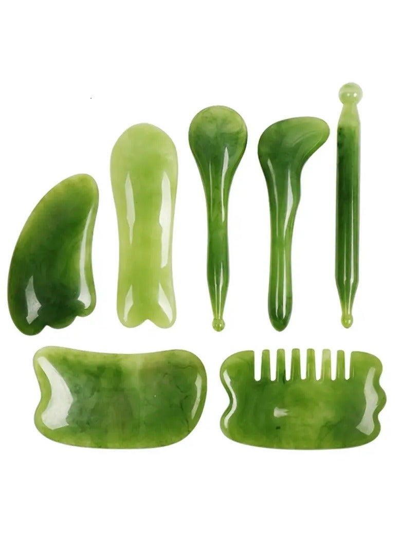 7 Pieces Gua Sha Scraping Massage Tool Natural Resin GuaSha Tool Massage Tools Set