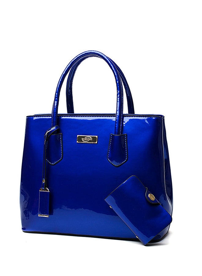 2-Piece Handbag With Coin Purse Set Blue