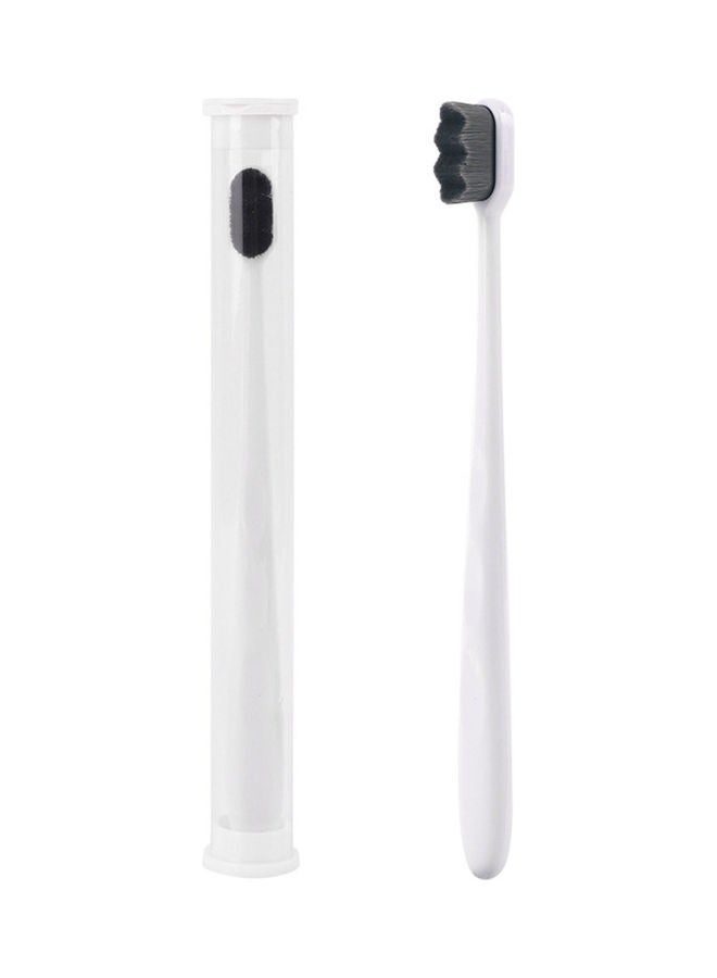 Micro Nano 10000+ Floss Bristle Toothbrush Black/White 20.3*2.5*2.5cm