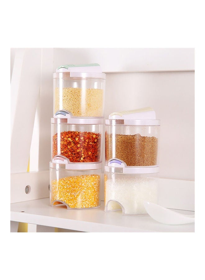5 Pieces Of Kitchen Spice Storage Jar Set Multicolor
