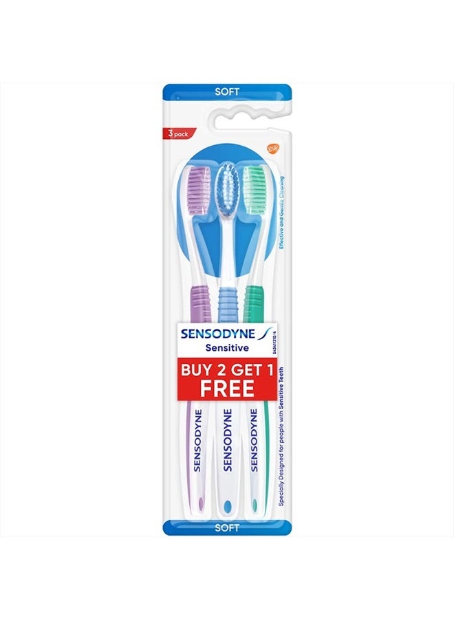 Sensitive Toothbrush (2+1 Pack)