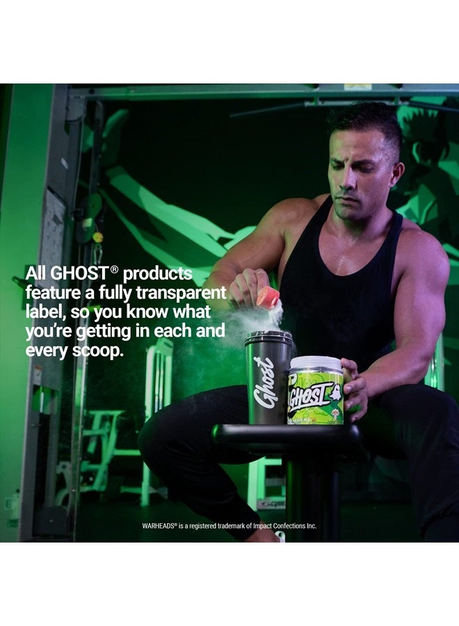 Legend All Out Pre-Workout Powder, Warheads Sour Green Apple - 20 Servings - Pre-Workout Supplement for Men & Women - Energy & Pumps - Caffeine, L-Citrulline, & Beta Alanine Blend - Sugar Free