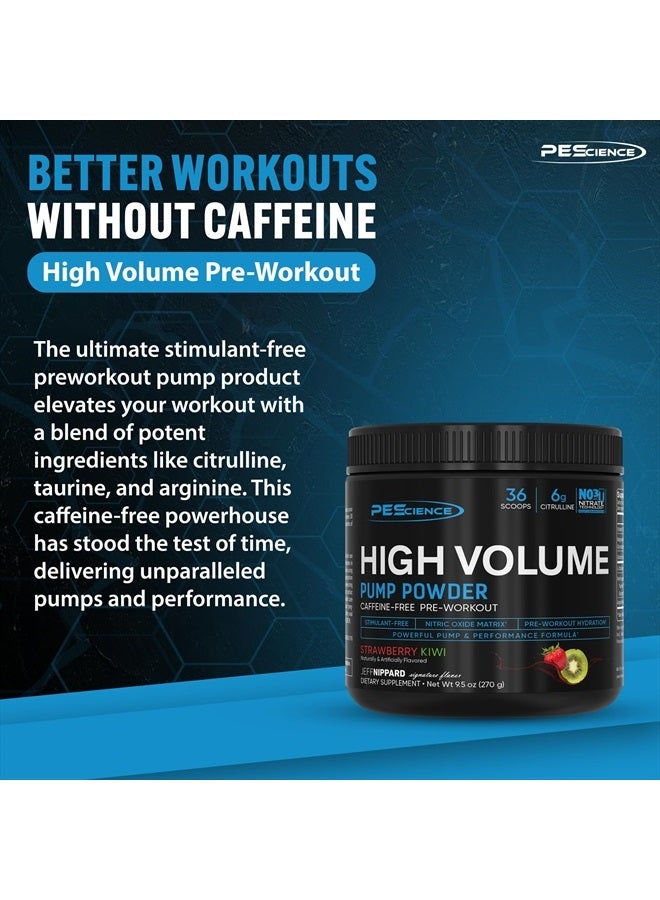 High Volume Nitric Oxide Booster Pre Workout Powder with L Arginine Nitrate, Raspberry Lemonade, 36 Scoops, Caffeine Free