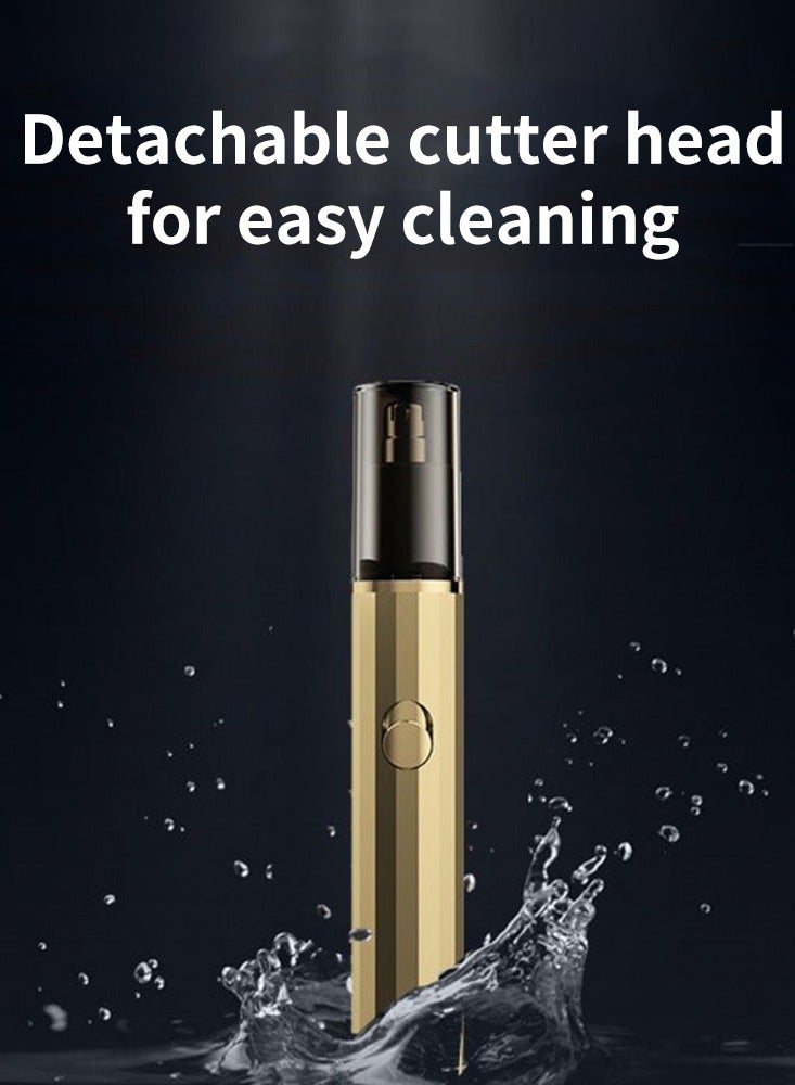 Electric Ear and Nose Hair Trimmer Cordless Eyebrow Removal Clipper Razor Shaver Trimmer for Men Women IPX7 Waterproof Type-C Fast Charging with Rechargeable Battery Travel Lock 6000RPM，Black