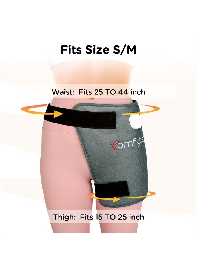 Hip Heating Pad for Hip/Sciatica Pain Relief - FSA HSA Eligible Hip Support Brace, Fathers Day Dad Gifts from Daughter, Lower Back/Thigh/Buttock Electric Heat Pad, Hot Physical Therapy(S/M)
