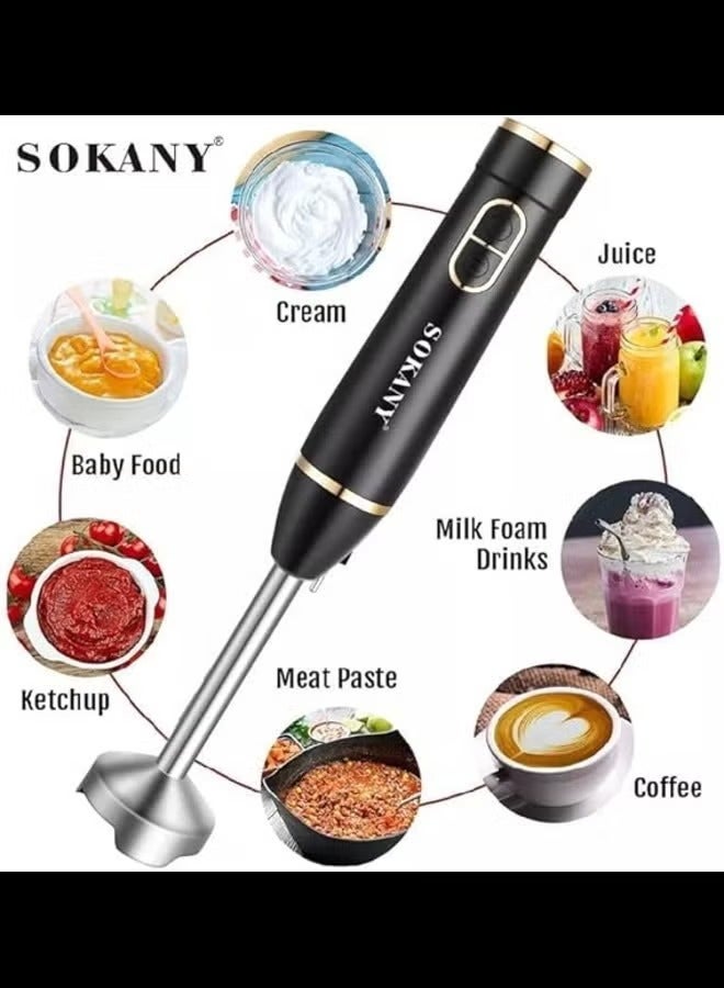 SOKANY High Speed Hand Blender Stainless Steel Blades Immersion Blender Kitchen Assistant For Baby Food 1805