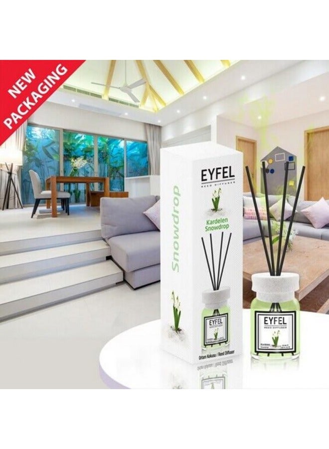 Eyfel Reed Diffuser Snowdrop Room Air Freshener 120Ml