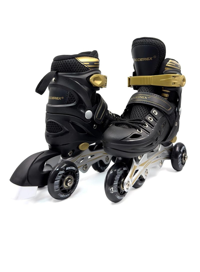 Inline and Roller Skates Shoes for Kids Youth full Set With Helmet and Protection