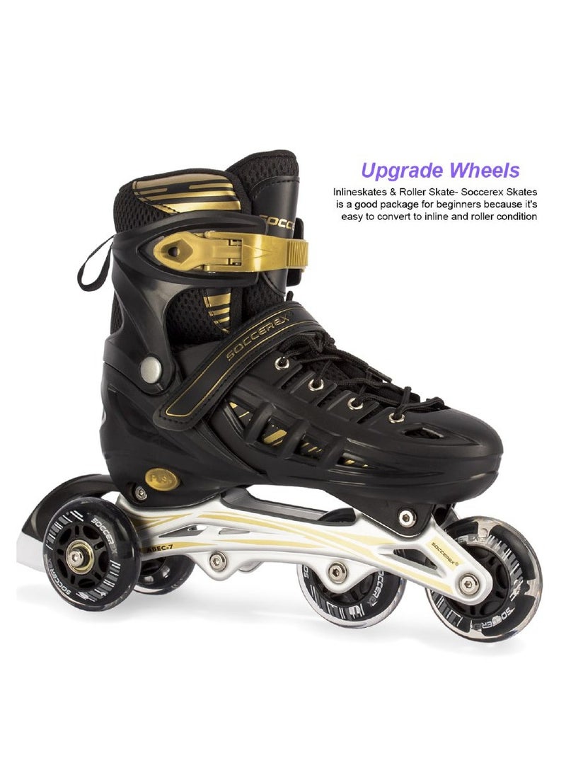 Inline and Roller Skates Shoes for Kids Youth full Set With Helmet and Protection