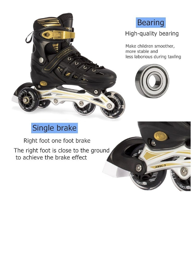 Inline and Roller Skates Shoes for Kids Youth full Set With Helmet and Protection