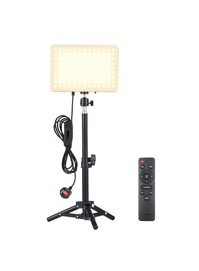1 Pack LED Video Light Kit 45W Photography Fill Light Panel 2800K-6500K Adjustable Brightness Ra96+ with Desktop Light Stand + Flexible Ball Head + Remote Control
