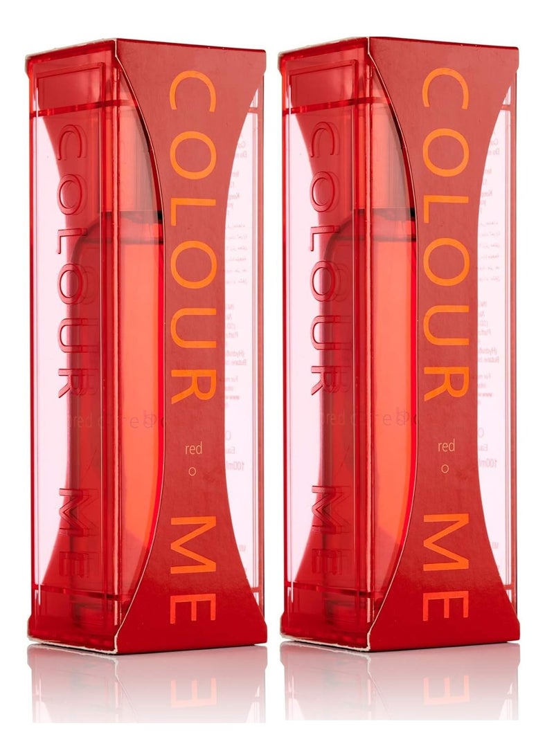 Pack of 2 Colour Me Red EDP 100 ml