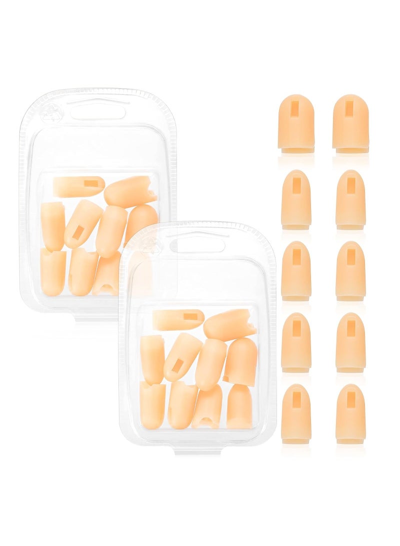 Mannequin Fake Nail, Fake Nails Silicone Finger Cover, Fingertip Replacement Accessory for Nail Art Practice, 20 Pack