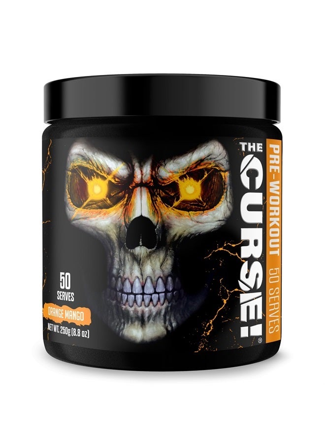 The Curse! Pre Workout Powder - Orange Mango 50 Servings | Preworkout: Boost Strength, Energy + Focus for Men & Women | Caffeine, Beta-Alanine, Creatine & L-Citrulline