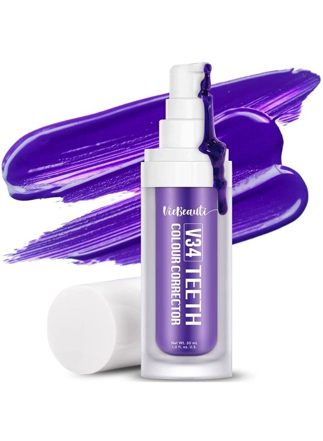 Viebeauti Purple Toothpaste for Teeth Whitening, Purple Colour Corrector, Teeth Whitening Toothpaste, Color Wheel Toothpaste, Dental Color Corrector, Teeth Whitener (1fl oz/30 ml)
