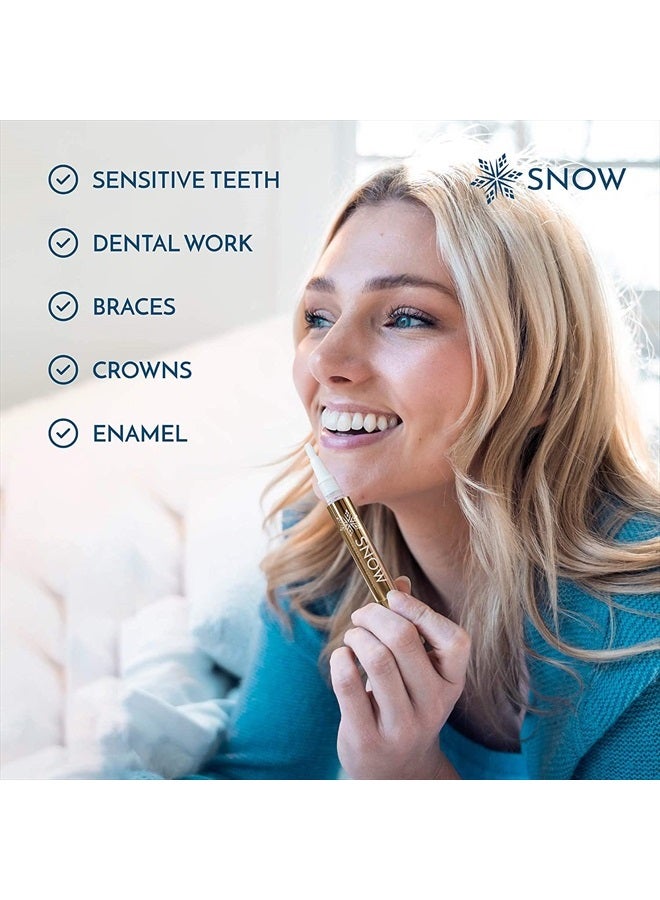 Snow Extra-Strength Teeth Whitening Serum - Oral Care Teeth Whitener Pen - Whitening Pen for Stain Removal & Whiter Teeth - Tooth Whitener with Carbamide & Hydrogen Peroxide - 2 Pack