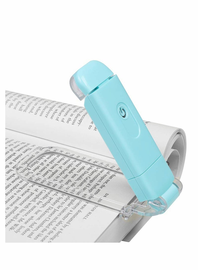 Book Reading Light, USB Rechargeable Books for in Bed, Blue Blocking, 2 Brightness Levels, LED Clip On Lights with Kids Eye Protection