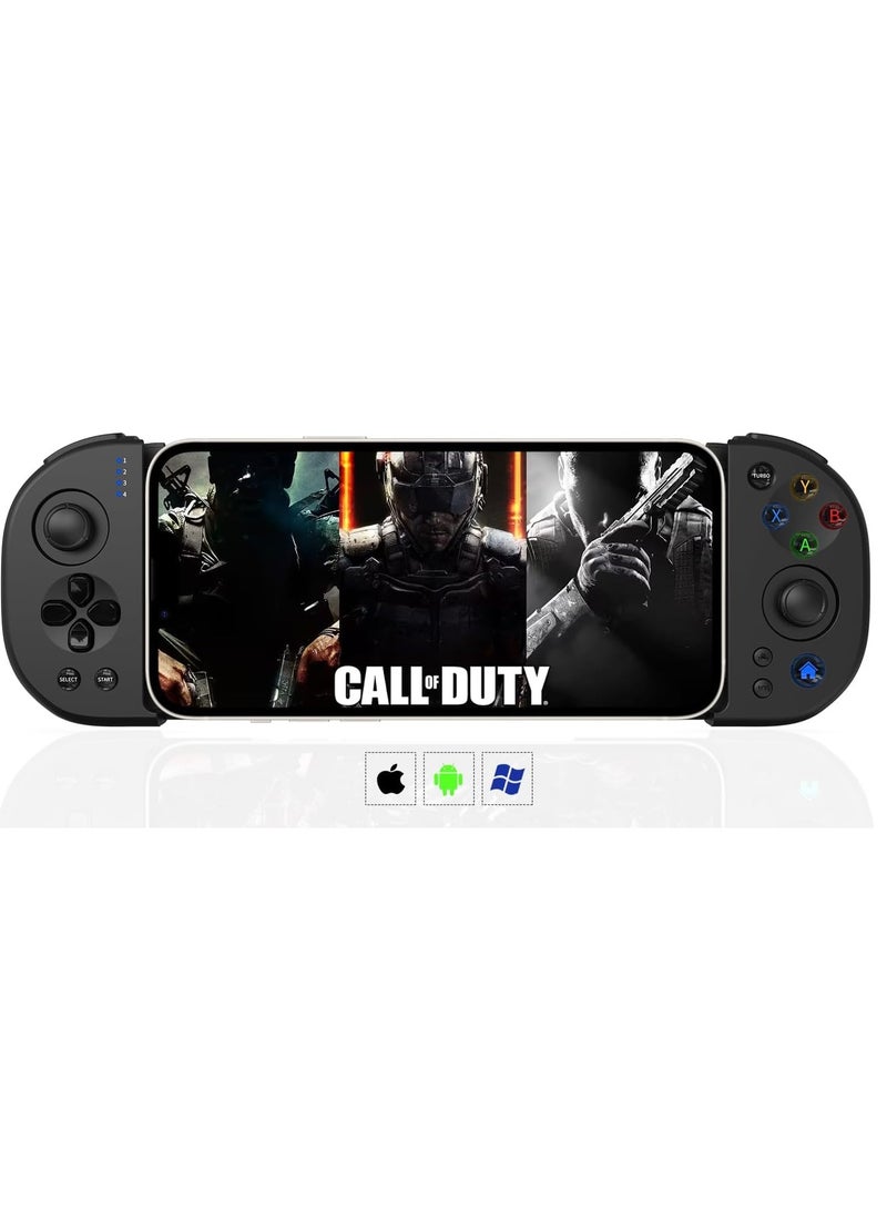 Mobile Gaming Controller for iPhone Android PC iOS Wireless Gamepad Joystick for iPhone 15/14/13/12/X, iPad, MacBook, Samsung Galaxy S23/S22/S21, TCL, LG, Tablet, Turbo, 18+H Battery Life, Direct Play