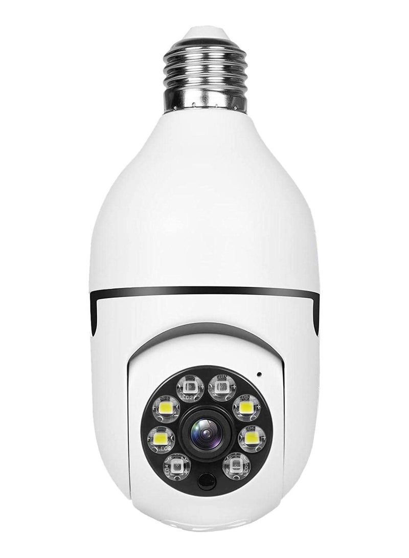 Bulb Camera 1080P, Night Vision IP Camera, PTZ Camera, 4X Digital Zoom Monitor, Home Security System, WiFi Camera Full Color