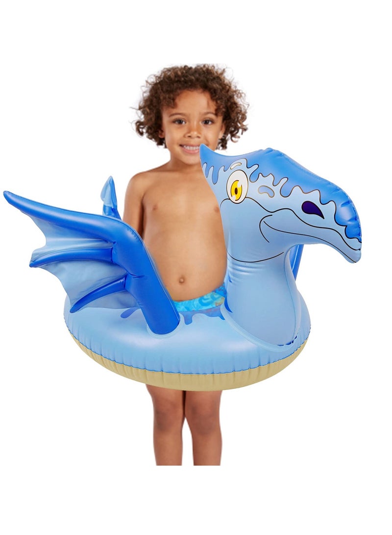 Swim Rings for Adults & Kids, Dinosaur Swimming Pool Rings for Kids, Floaties Inflatable Toy Fun Party Swimming Pool Floats with a Zizi Sound Learn to Swim Water Pool Foats