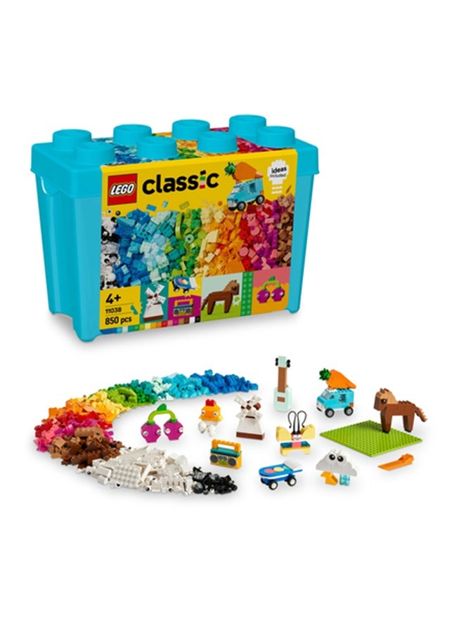 11038 Classic Vibrant Creative Brick Box Building Toy Set (850 Pieces)