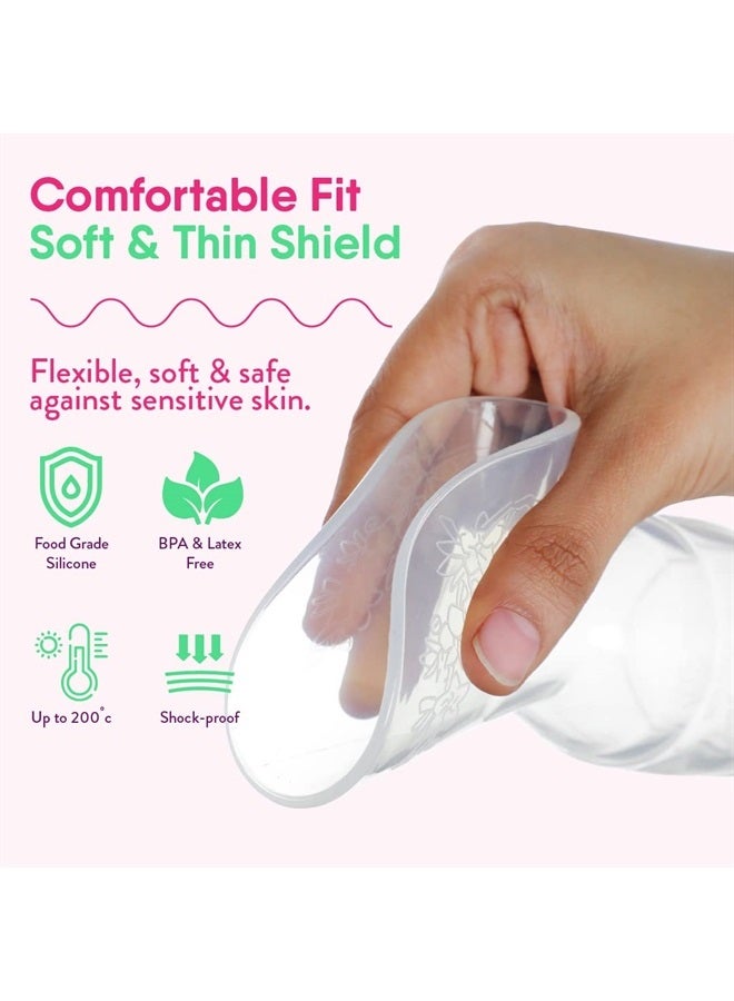 Silicone Breast Pump with lid, Stopper, Strap, Pouch. Breastfeeding Essential Premium All in 1 Set. 3.4oz 100ml (Premium All-in-ONE)