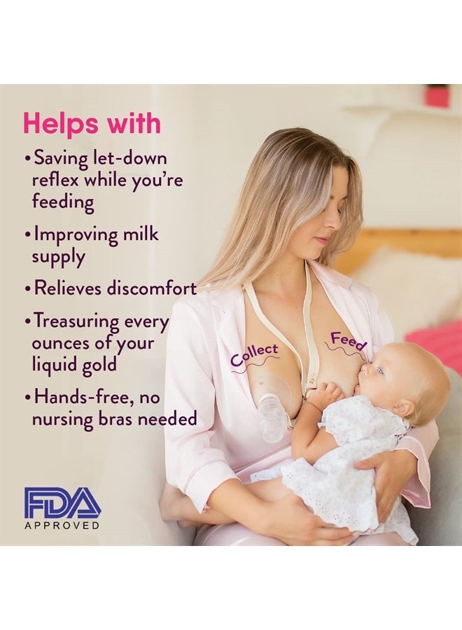 Silicone Breast Pump with lid, Stopper, Strap, Pouch. Breastfeeding Essential Premium All in 1 Set. 3.4oz 100ml (Premium All-in-ONE)