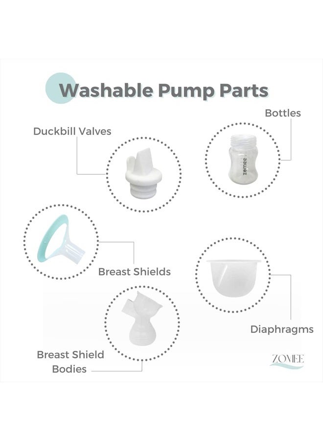 Flex Breast Nipple Shield Latch Assistance Inverted or Flat- Comfortable & Soft for Easy Pumping Use for Z1 Z2 Breast Pump (28 mm) 2 Pack