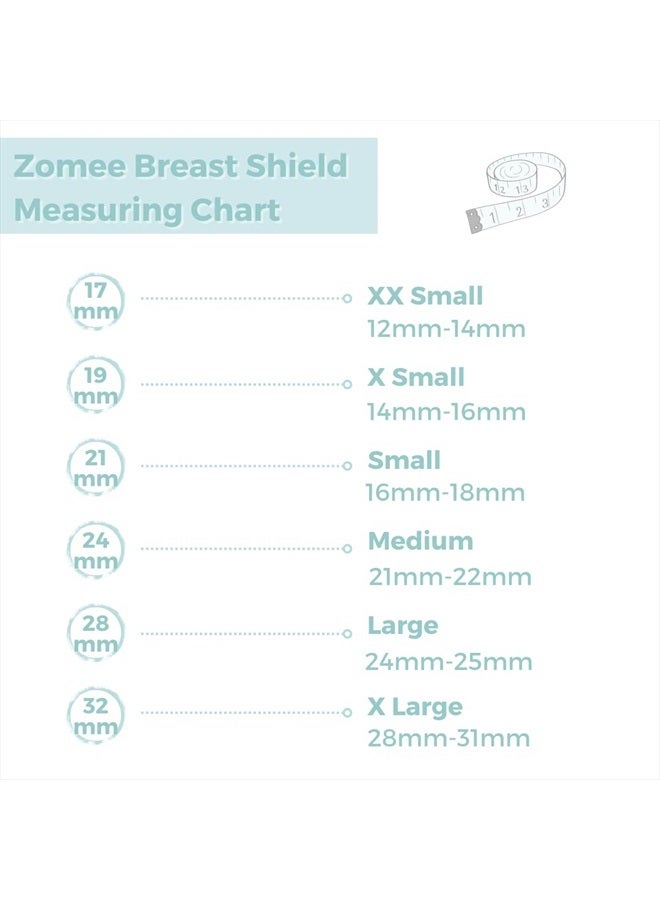 Flex Breast Nipple Shield Latch Assistance Inverted or Flat- Comfortable & Soft for Easy Pumping Use for Z1 Z2 Breast Pump (28 mm) 2 Pack