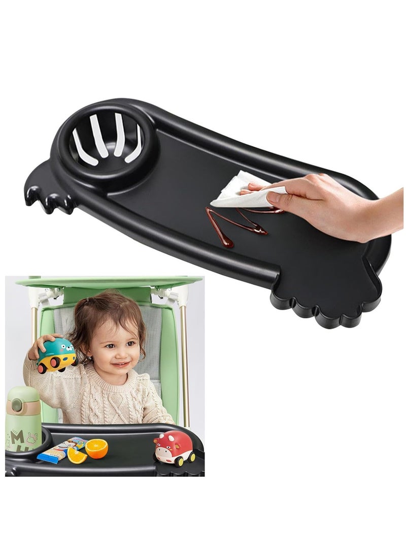 Stroller Snacks, 2 in 1 Stroller Snack Tray with Non-Slip Clip, Cup Holder Snack Tray, Stroller Tray Fits Most