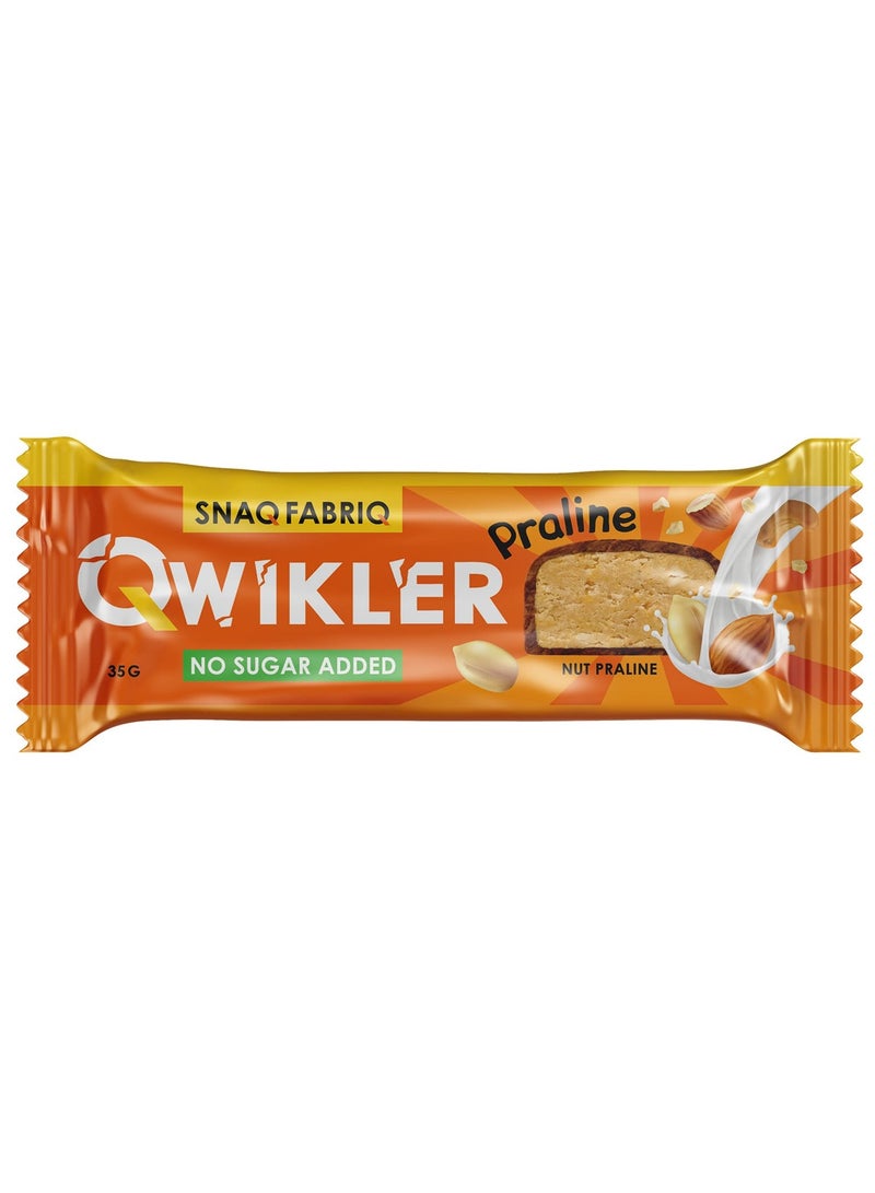 Qwikler Bar with Nut Praline No Sugar Added 12x35g