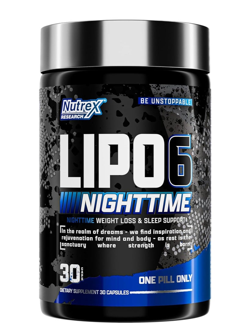 Lipo 6 Nighttime Fat Burner for Men and Women 30caps