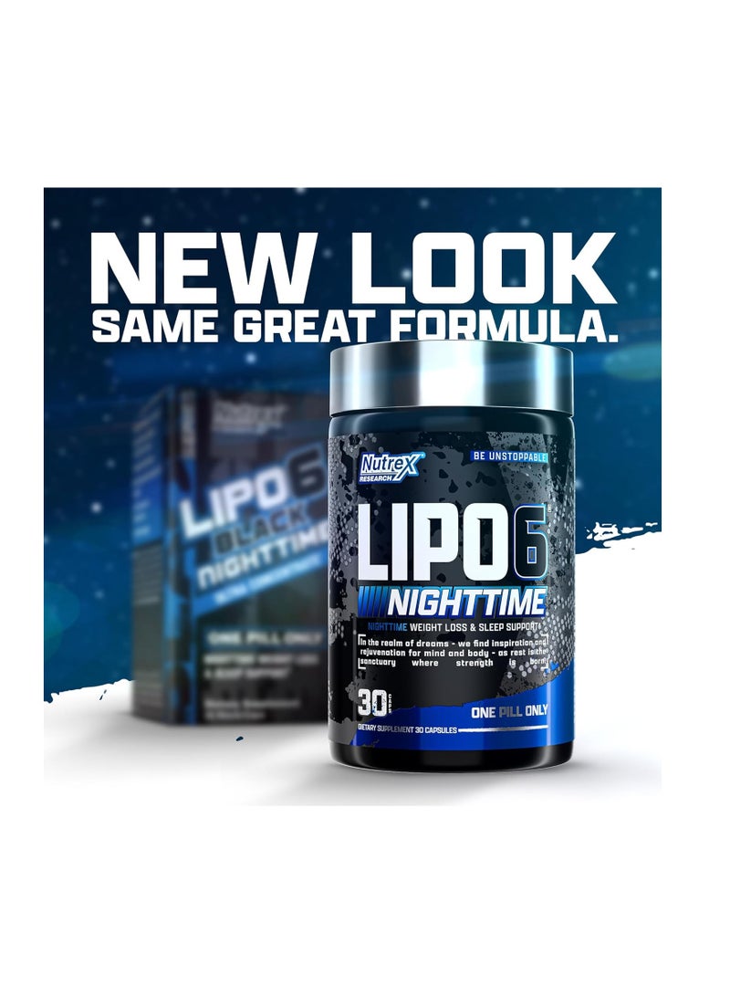 Lipo 6 Nighttime Fat Burner for Men and Women 30caps