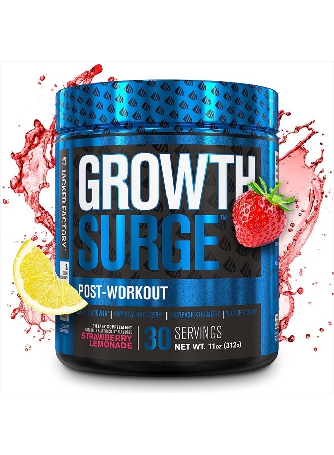 Growth Surge Creatine Post Workout | Daily Muscle Builder & Recovery Supplement with Creatine Monohydrate, Betaine, L-Carnitine L-Tartrate - 30 Servings, Strawberry Lemonade