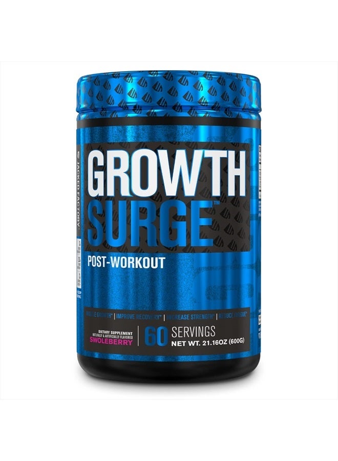 Growth Surge Creatine Post Workout w/L-Carnitine - Daily Muscle Builder & Recovery Supplement with Creatine Monohydrate, Betaine, L-Carnitine L-Tartrate - 60 Servings, Swoleberry