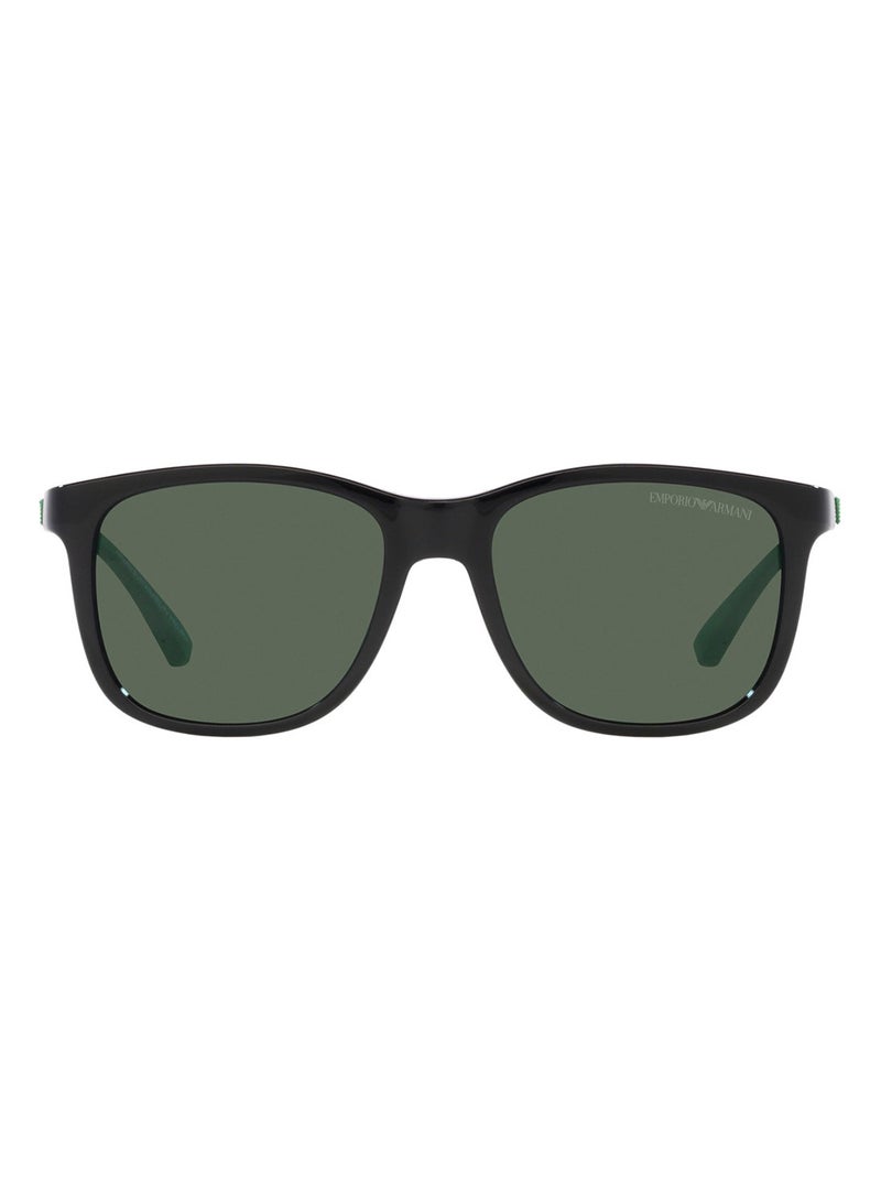 Unisex Square Shape Sunglasses - EA4184 5017/71 49 - Lens Size: 49 Mm
